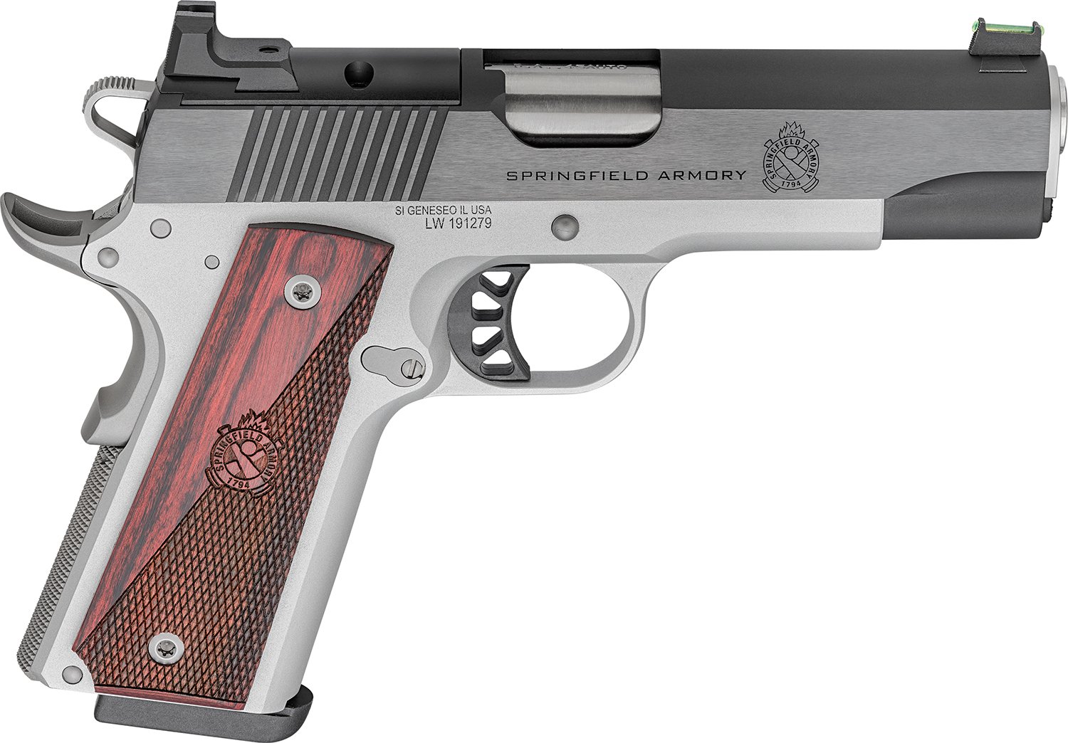 Springfield PX9118LAOS Ronin 45ACP 1911 4.25" Blued/Stainless 8rd Mag - Springfield Armory - 45 ACP
