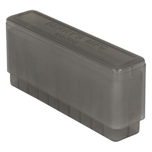 Berry's Ammo Box #109 - .243/.308 cal 20/rd Smoke - Berry's Mfg - .243 Winchester, 6.5mm Creedmoor, .220 Swift, .22-250 Remington, 6mm Remington, .250 Savage, .257 Ro