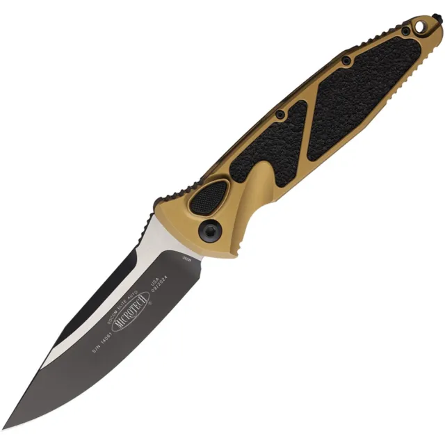 Microtech Socom Elite 160A-1TA 3.98 In SE Black Tan ALU Handle