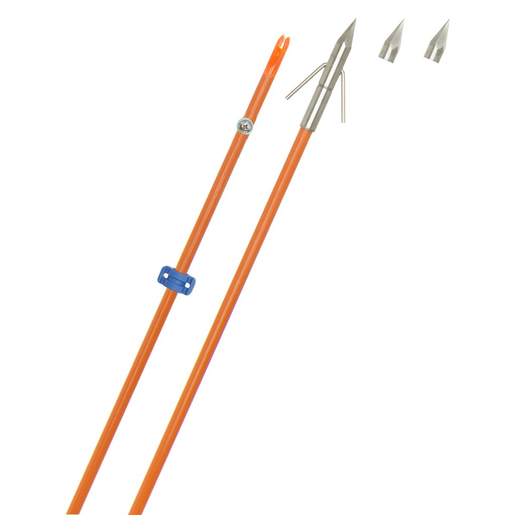 Fin Finder 13182 Raider Pro Bowfishing Arrow Orange, Big Head Pro Point