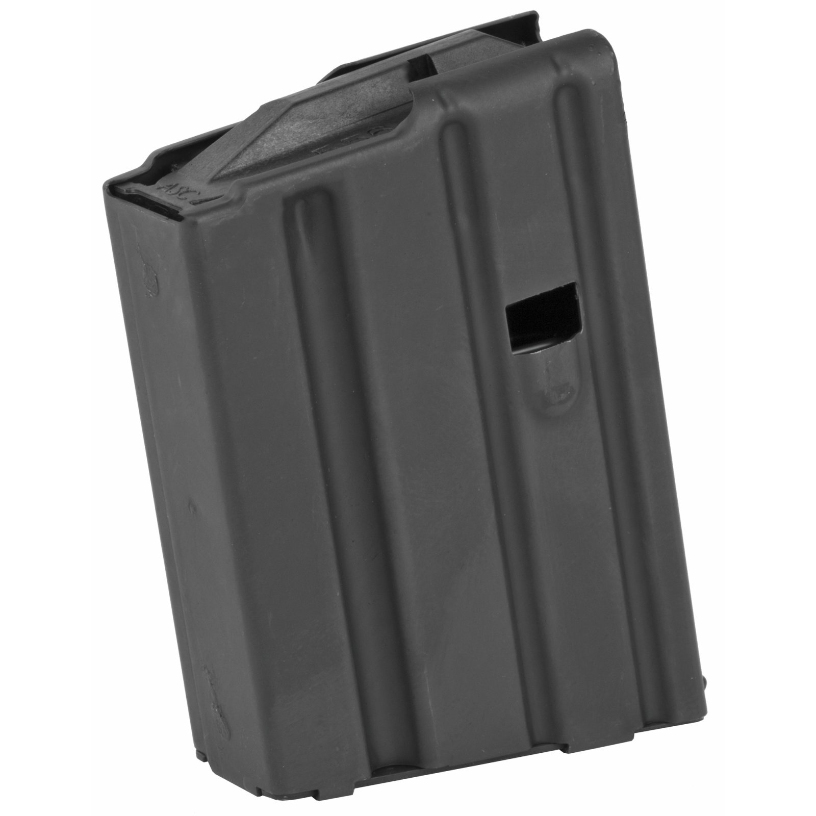 ASC 5-223-SS-BM-B-ASC AR-15 Magazine, 5 Rounds, Stainless Steel, Black