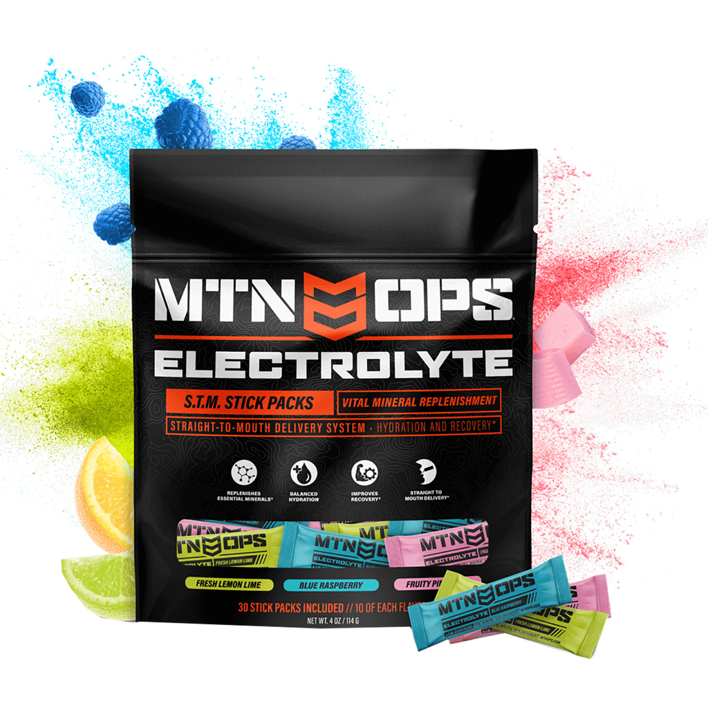 MTN Ops 2126010230 Electrolytes STM Stick Pack 30ct, Essential Minerals
