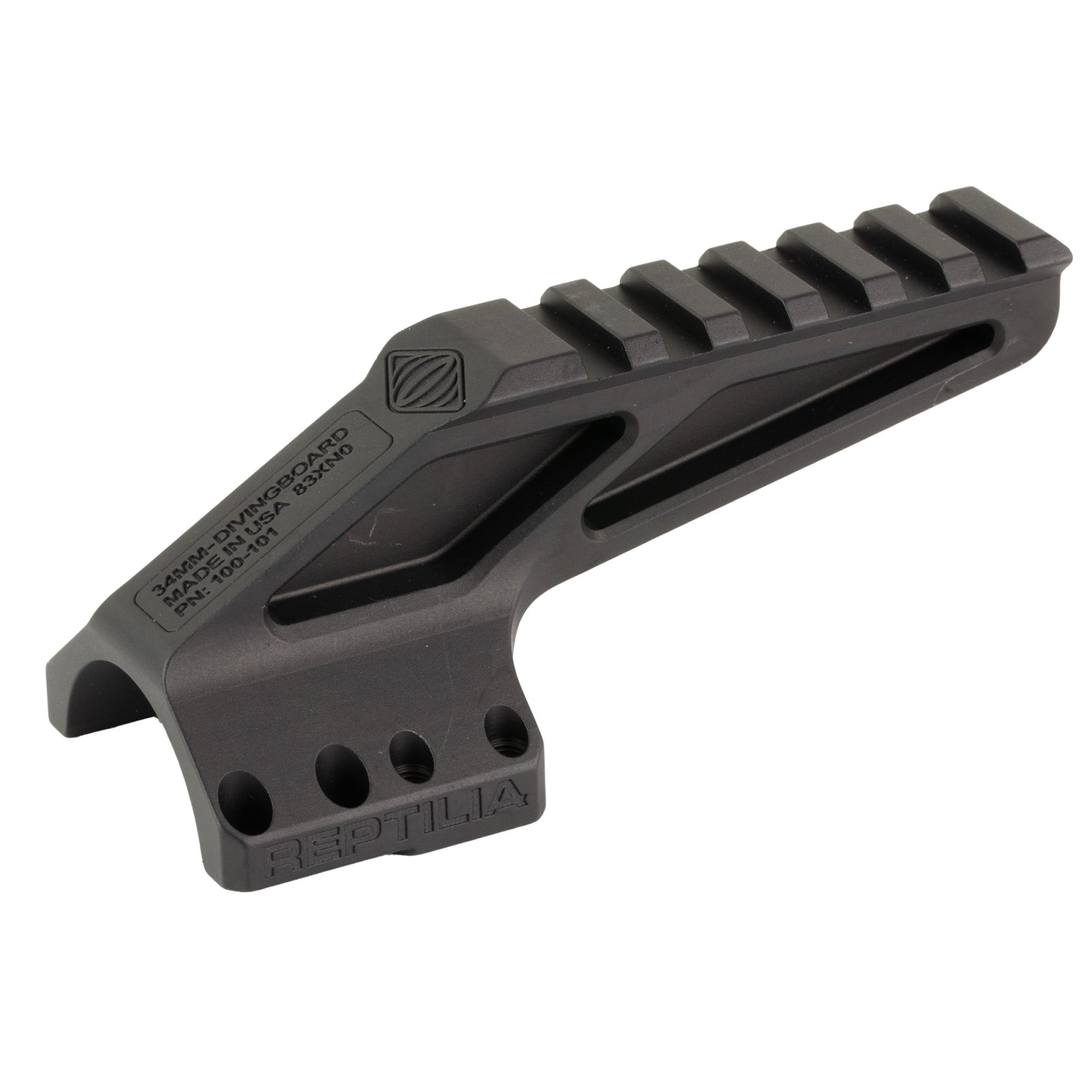 Reptilia 100-102 ROF-Diving Board Mount, 34mm Anodized Black Finish - Reptilia
