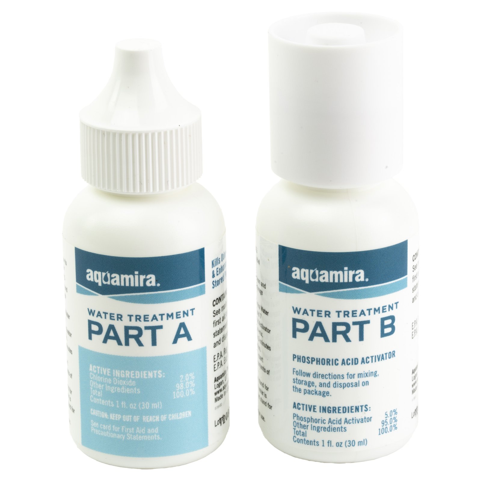 Aquamira Water Treatment Drops 1 oz Bottles Treats Up to 30 Gallons of