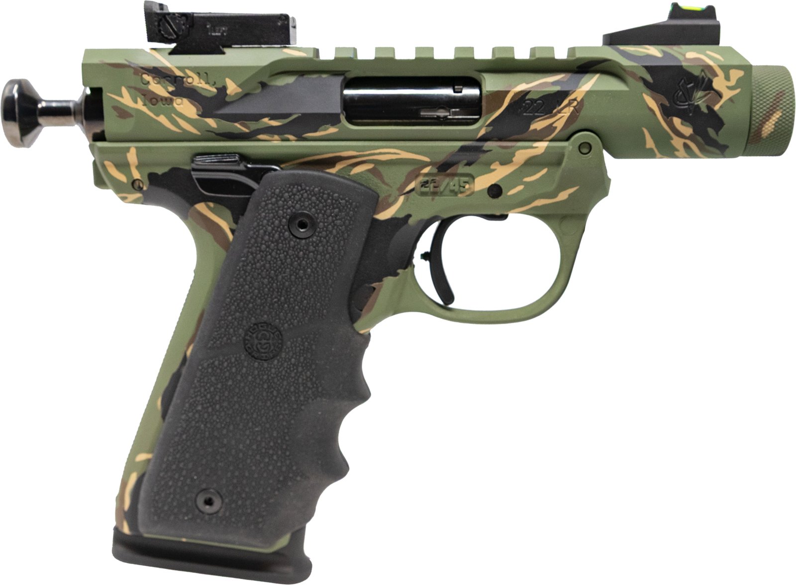 Volquartsen Mini Mamba 22 LR Davidson's Exclusive/ Volquartsen Accurizing Kit 10+1 3 Predator Stripe Camo Cerakote