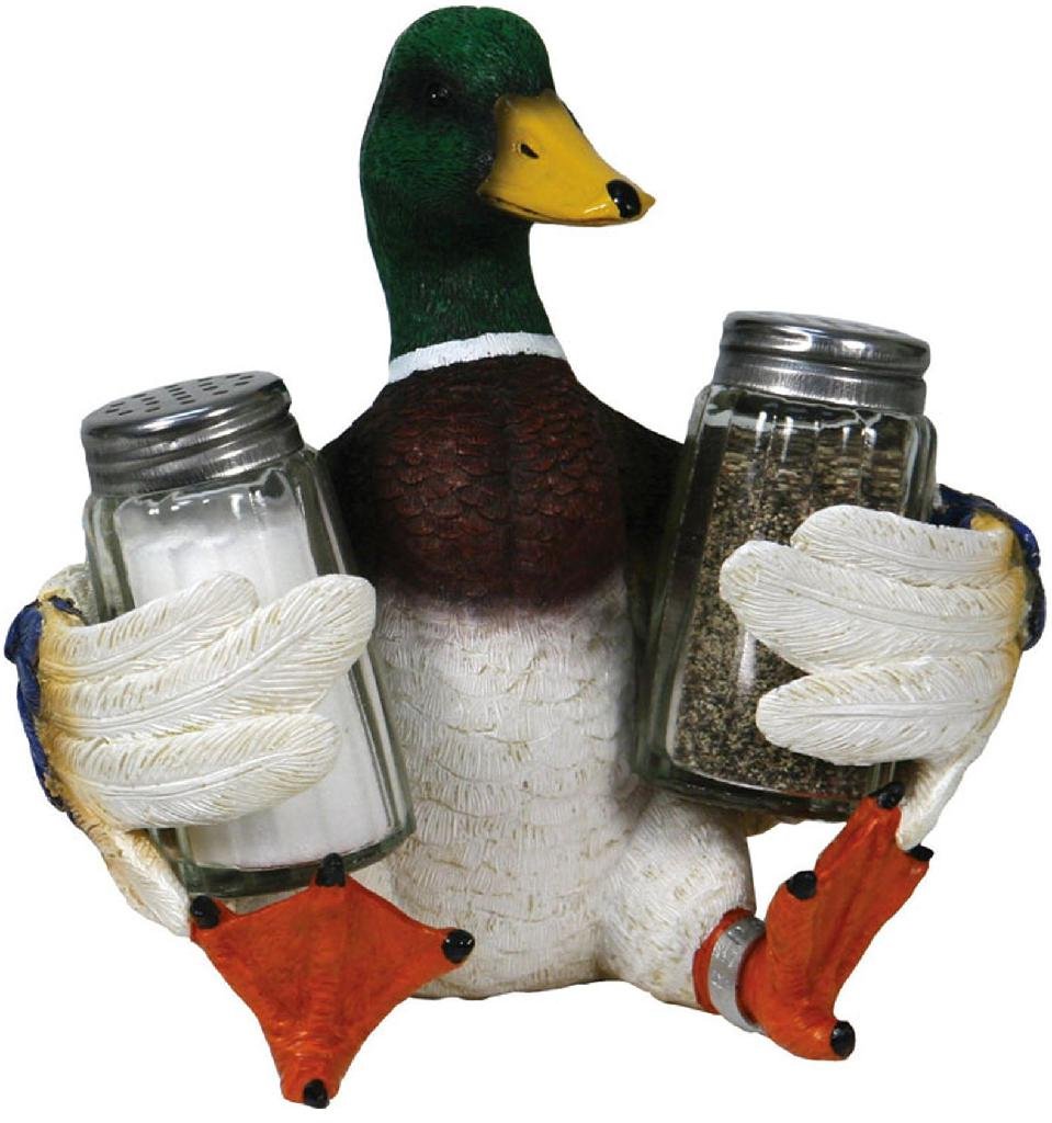 R.EDGE 577 Mallard Duck Salt & Pepper Shakers Banded Leg