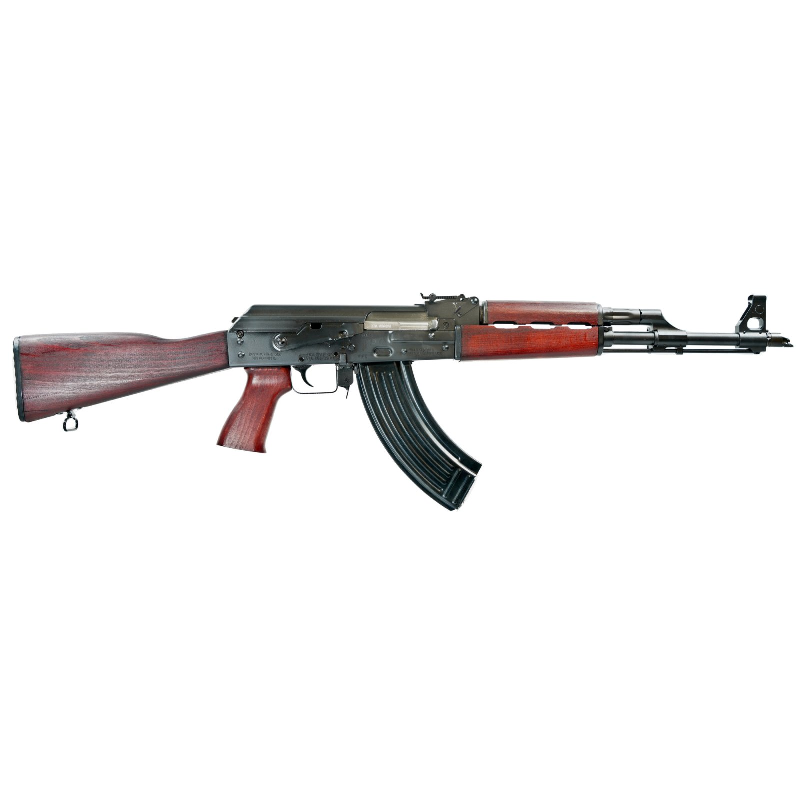 Zastava ZPAP M70 AK-47 Rifle, 7.62X39, 30rd, 16.25" Barrel, Serbian Red, ZR7762SR, Semi-Automatic, Cold Hammer-Forged Chrome-Lined - Zastava Arms - 7.62 x 39mm