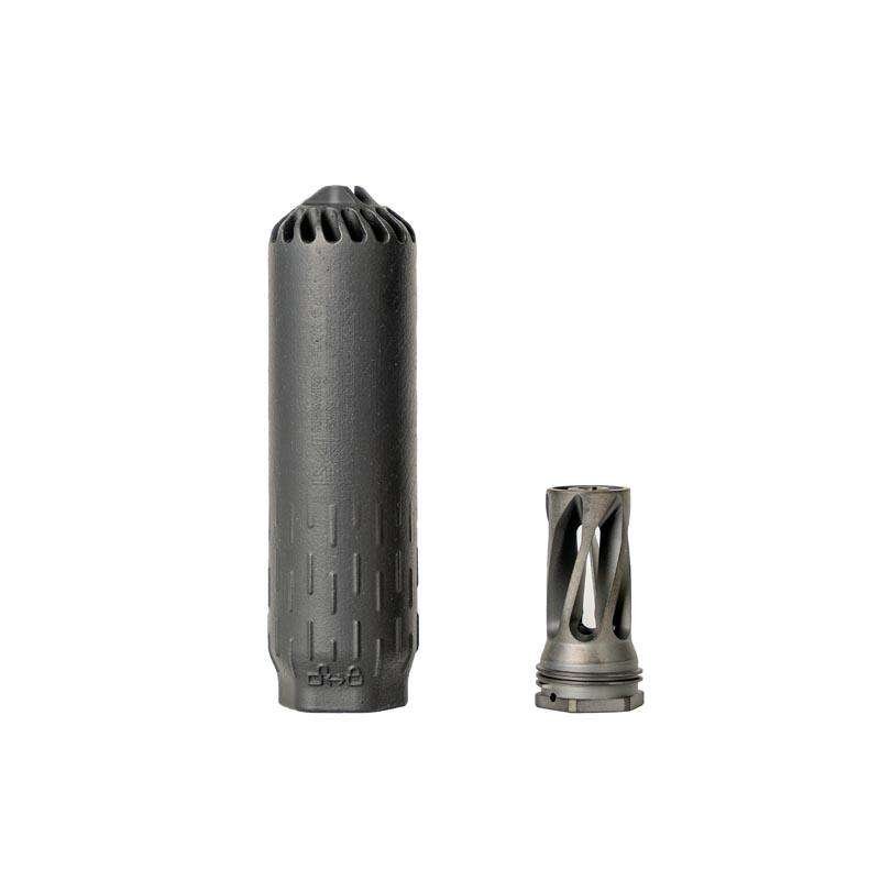 HUXWRX Flow 6K Suppressor 3D-Printed Stainless Steel Black FDE - HUXWRX - 6MM