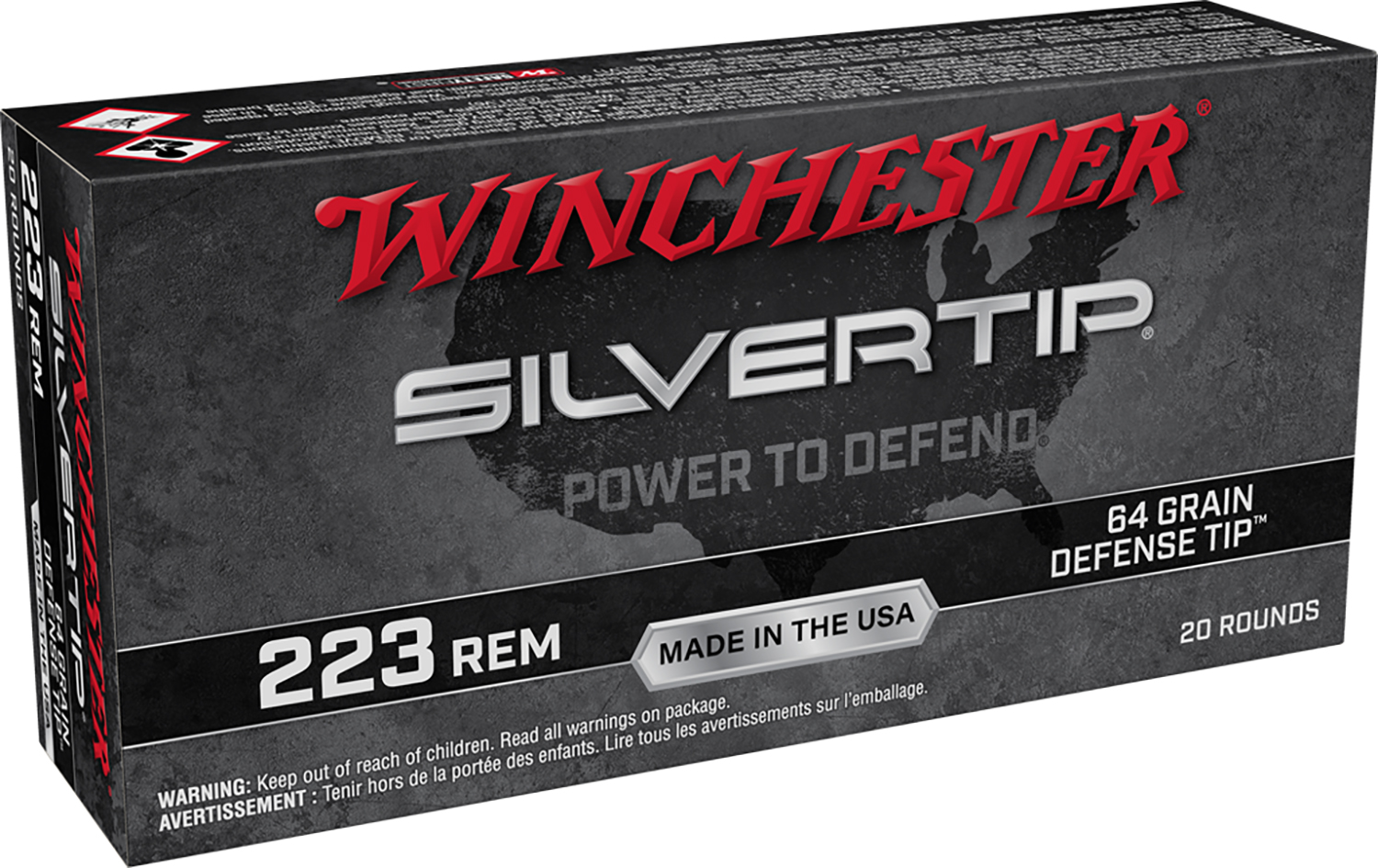 Buy Winchester Ammo W223ST Silvertip Defense 223 Rem 64 gr Defense Tip 20 Per Box/ 10 Cs online
