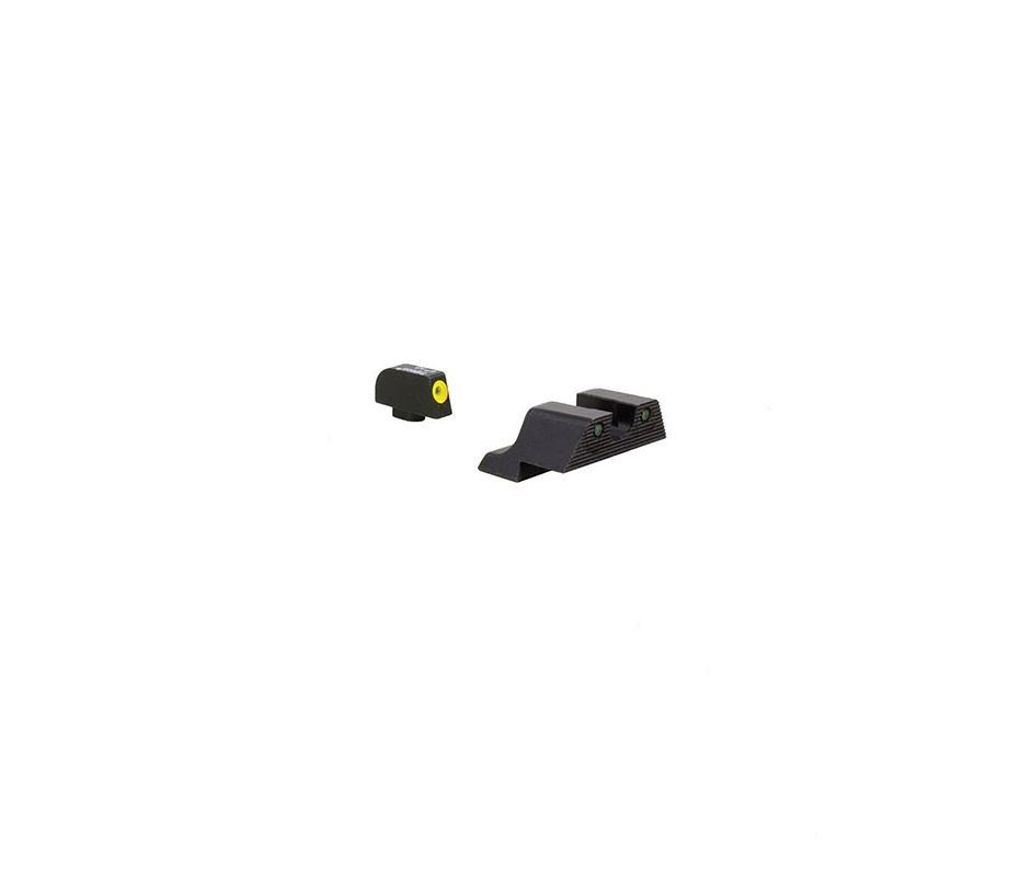 Trijicon HD XR Night Sight Set 3 Dot Green Tritium w/Yellow Front Outline