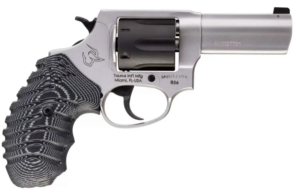 Taurus Defender 856 Revolver: Lightweight, Reliable, 38 SPECIAL +P, 6-Round, Night Sight, VZ Grips, Matte Stainless Finish - Taurus International Manufacturing, Inc. - 38 Special