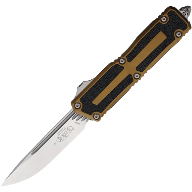 Microtech Scarab II G3 3.97 In SE Stonewash Tan ALU Hndl