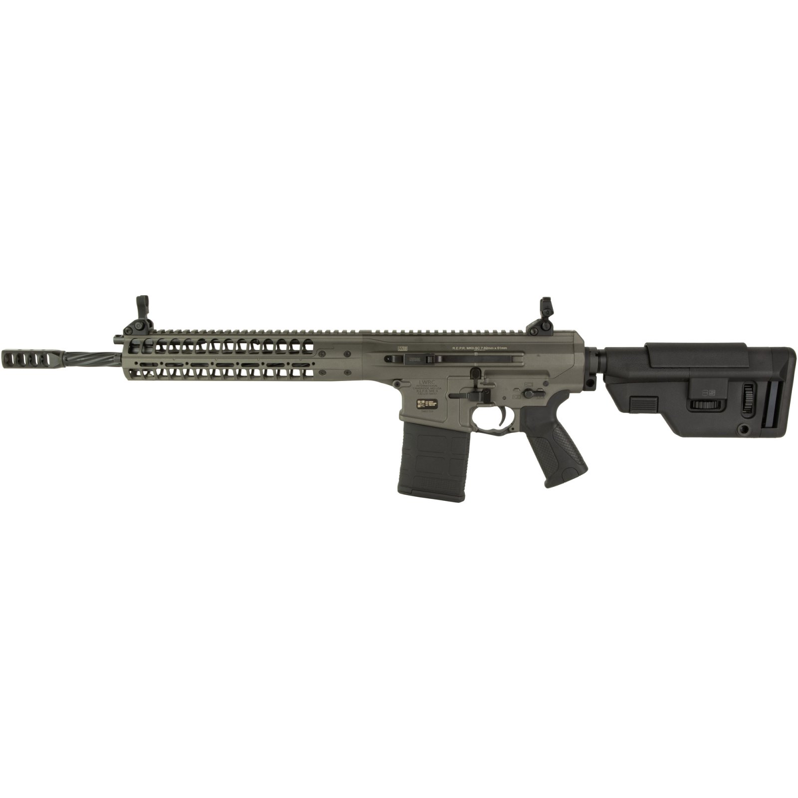 LWRCI REPR MKII 7.62 NATO 16.1" Spiral Fluted B5 Tungsten Grey 20-rd