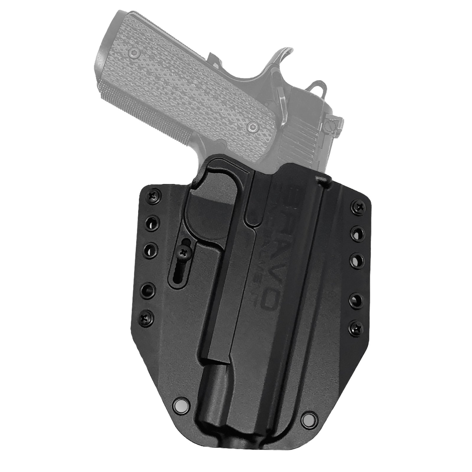 Bravo Concealment BC10-1022 OWB Holster, 1911 4.25"-5", Right Hand, Black - Bravo Company Manufacturing