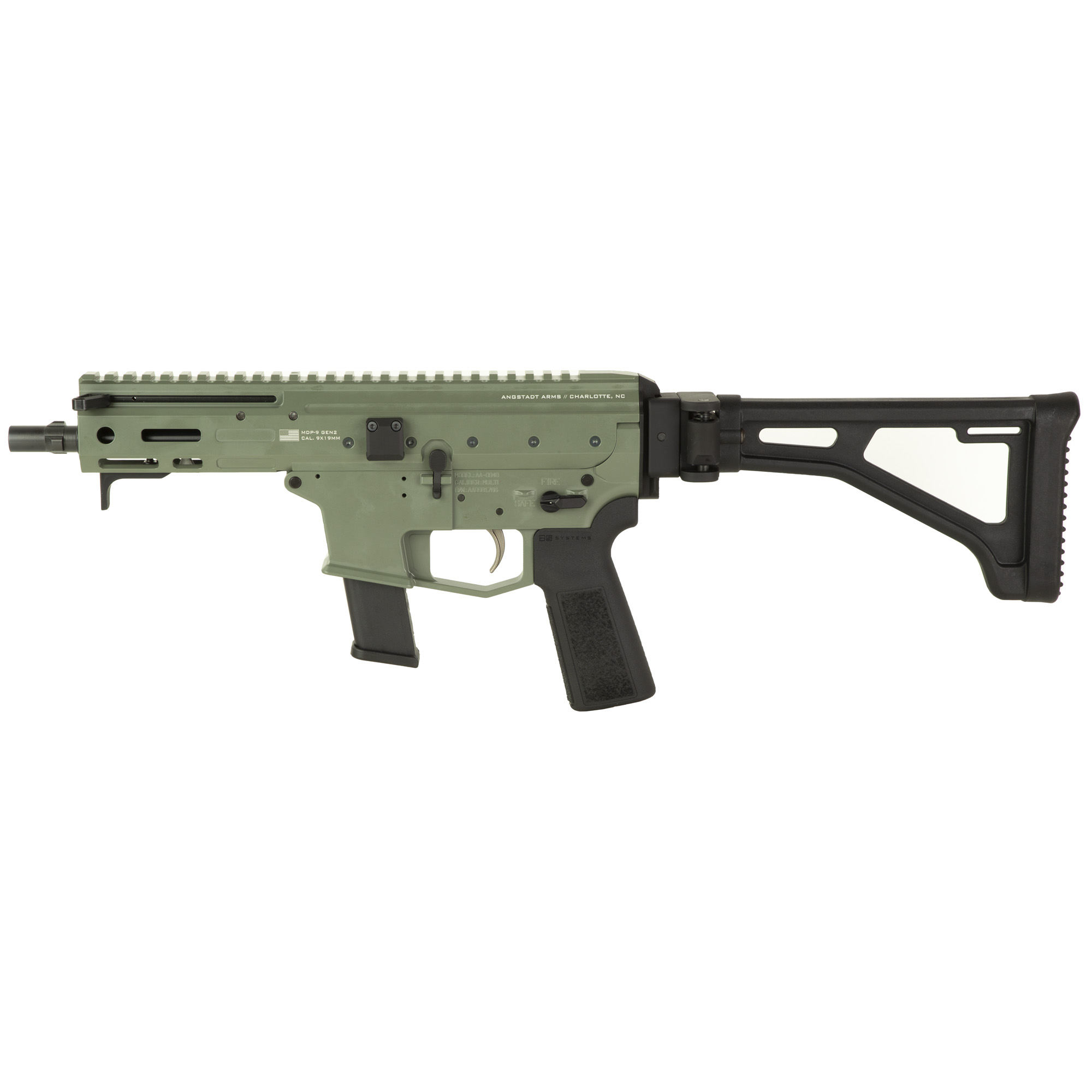 Angstadt Arms MDP-9 AAMDP29FJ6 9MM 6" Jungle Green SBR 27 Rds