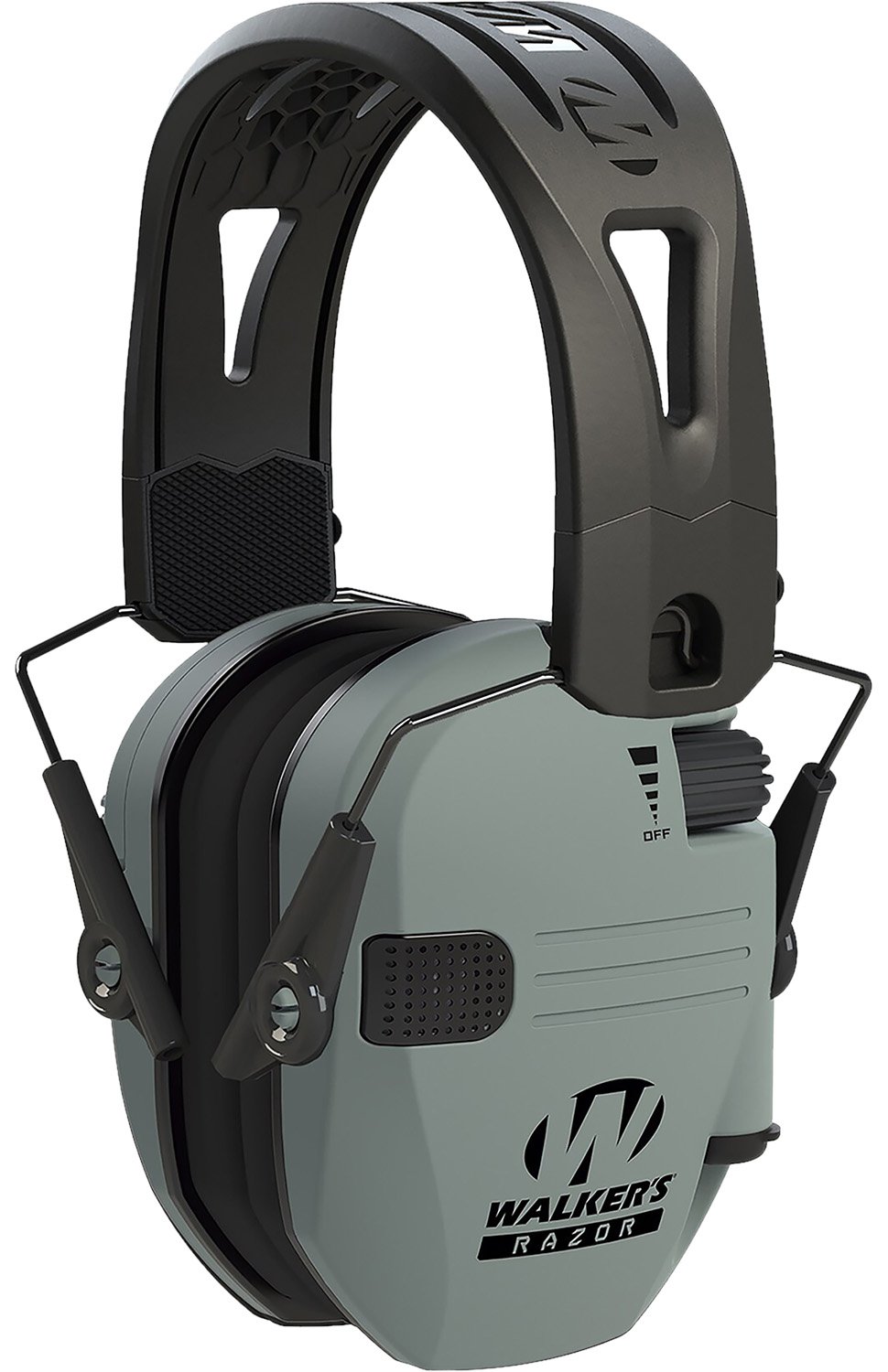 Walkers Razor Tacti-Grip Electronic Ear Muffs 23 dB NRR Battleship Grey - Walker's