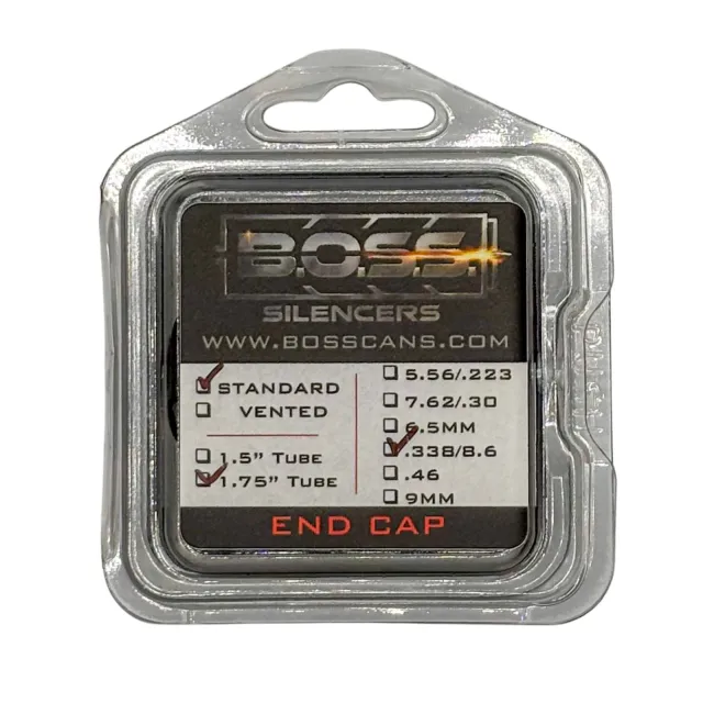 Buy BOSS EC-175-338-SS-SE-BLK .338 Cal End Cap 1.75 In Stainless Black online