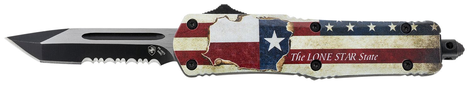 Templar STX531 Texan Gen II 2.25" OTF Tanto Knife Texas Flag Handle - TEMP - TANTO