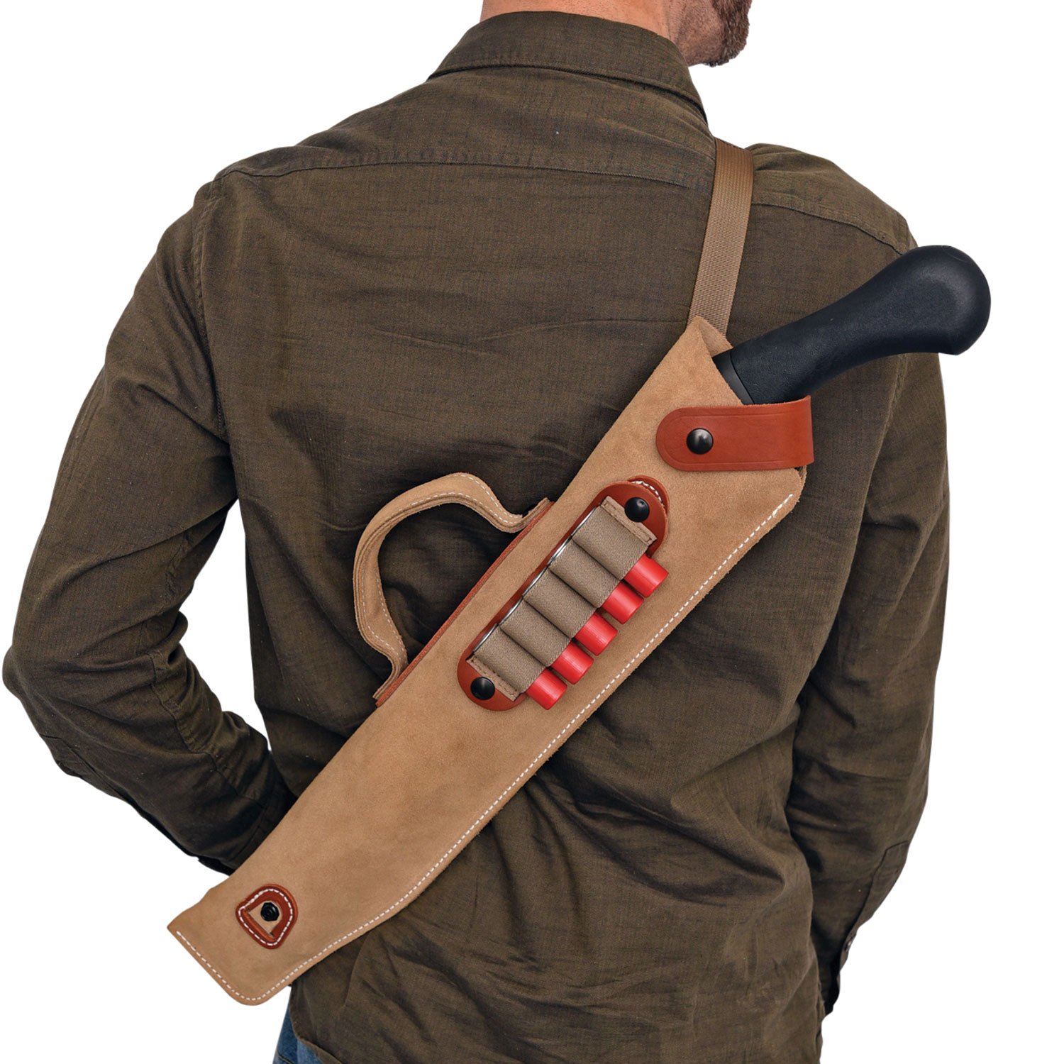 DeSantis A88NJG1Z0 Kurz Shotgun Scabbard Natural Leather 14" Tan