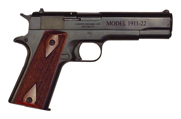 Chiappa 401.038 1911-22 Pistol 22 LR 10+1 5" Blued Barrel Wood Grips
