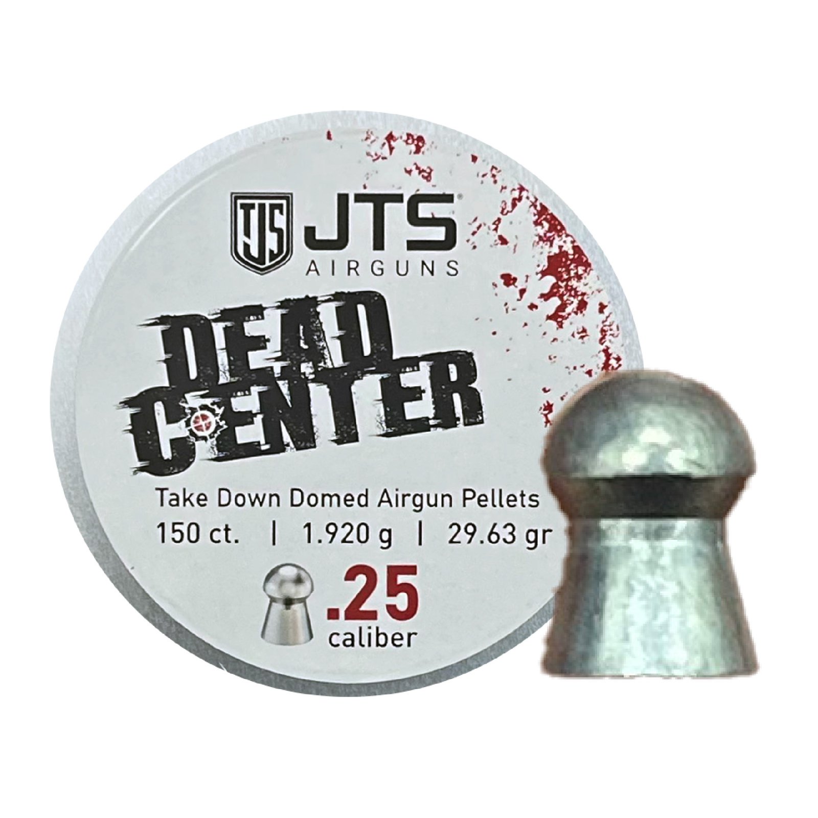 JTS Group Dead Center .25 Caliber 29.63 Grain Domed Pellets 150 Count