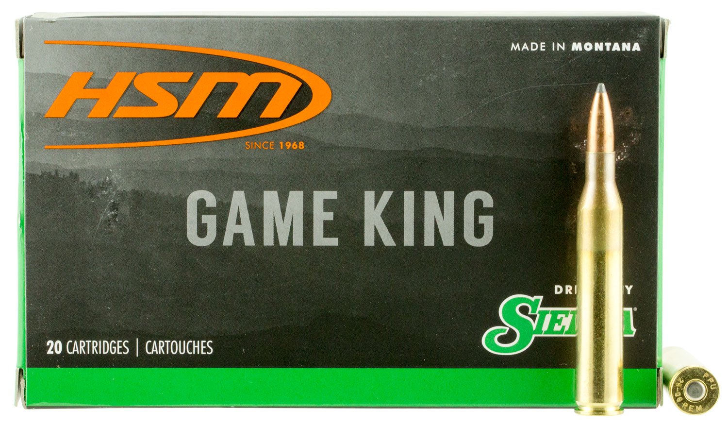 HSM 25061N .25-06 Rem 100gr Sierra GameKing Spitzer Boat Tail 20 Rounds