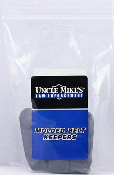 Uncle Mike's Molded Belt Keeper 2" Black 4 Pack - Flexable, Molded for 2" Belts - Uncle Mike's