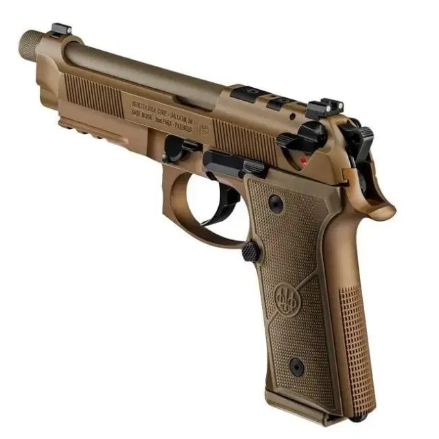Beretta M9A4 9mm Luger 5.10" Barrel 15+1, Flat Dark Earth Cerakote Polymer Frame, Optic Cut Slide, Polymer Grip - Beretta - 9mm