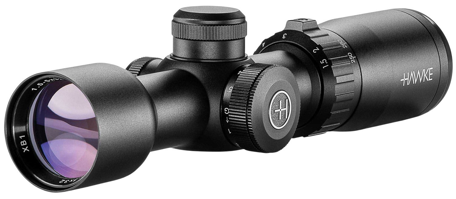 Hawke 12221 XB1 Crossbow Scope 1.5-5x32 Illuminated Reticle, Multi-Coated