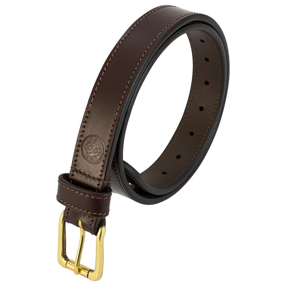 Cameleon 49343 Men's EDC Belt 42/44 Brown Leather Brass Buckle