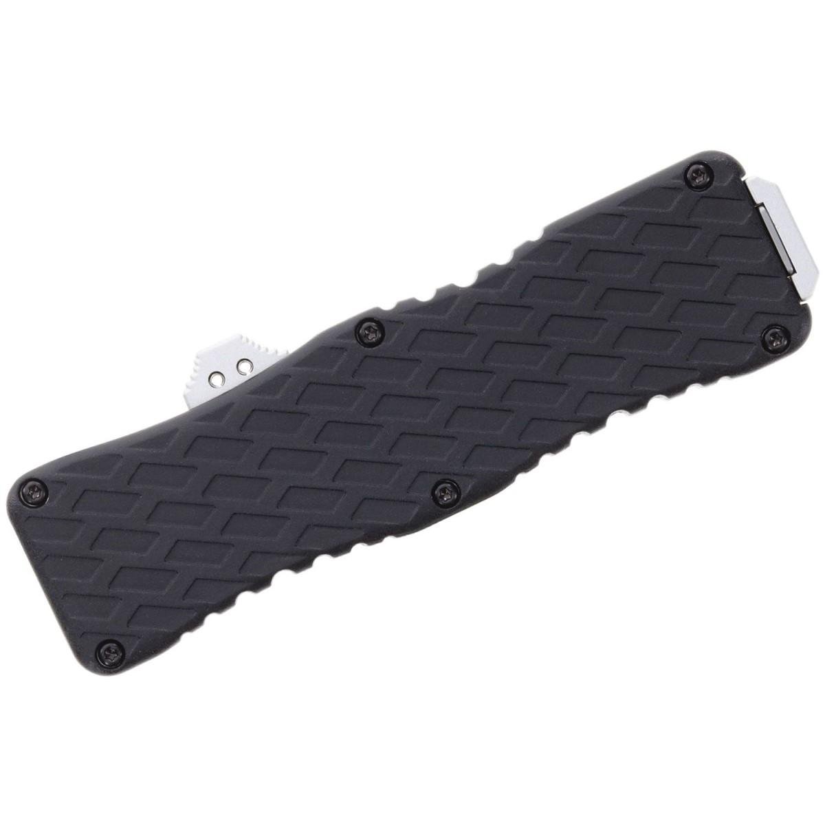 Schrade 1135967 Uproar D/A OTF Knife - 4.25" D2 Steel Bayonet Blade, Black Aluminum Handle, USA Assembled