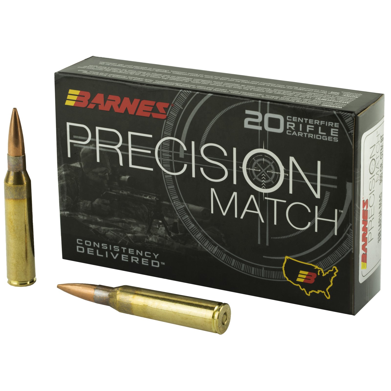 Barnes Bullets Precision Match 30728 338 Lapua Mag 300gr Open Tip