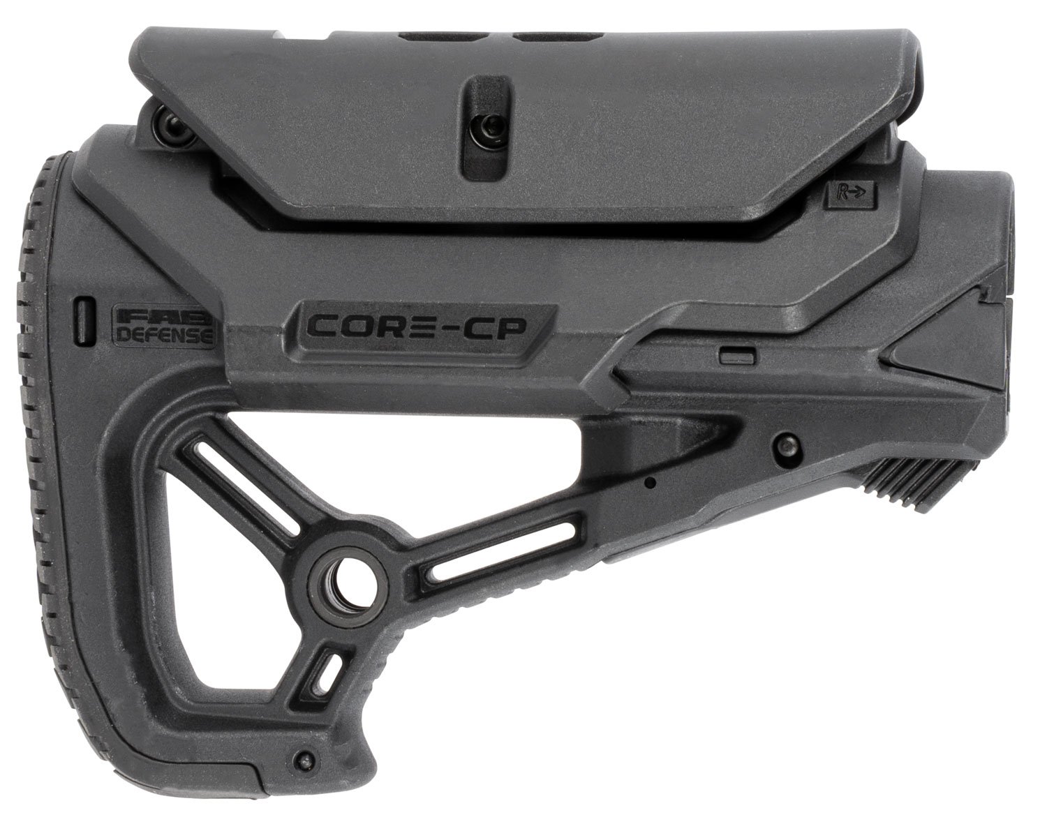 FAB Defense FXGLCORESCP GL-Core S CP Buttstock AR-15 Black Polymer