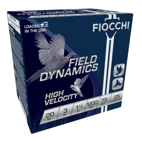 Fiocchi 203HV75 20 Gauge 3" 1.25oz 7.5 Shot 25/Box High Velocity Shells - Fiocchi - LEAD