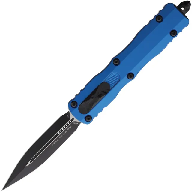 Microtech Dirac Delta 227-1BL 3.79 In D/E Black Blue Alu Handle