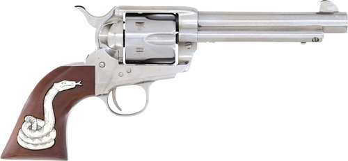 Cimarron PP411WSSI01 45LC Frontier 5.5" Silver Snake Revolver