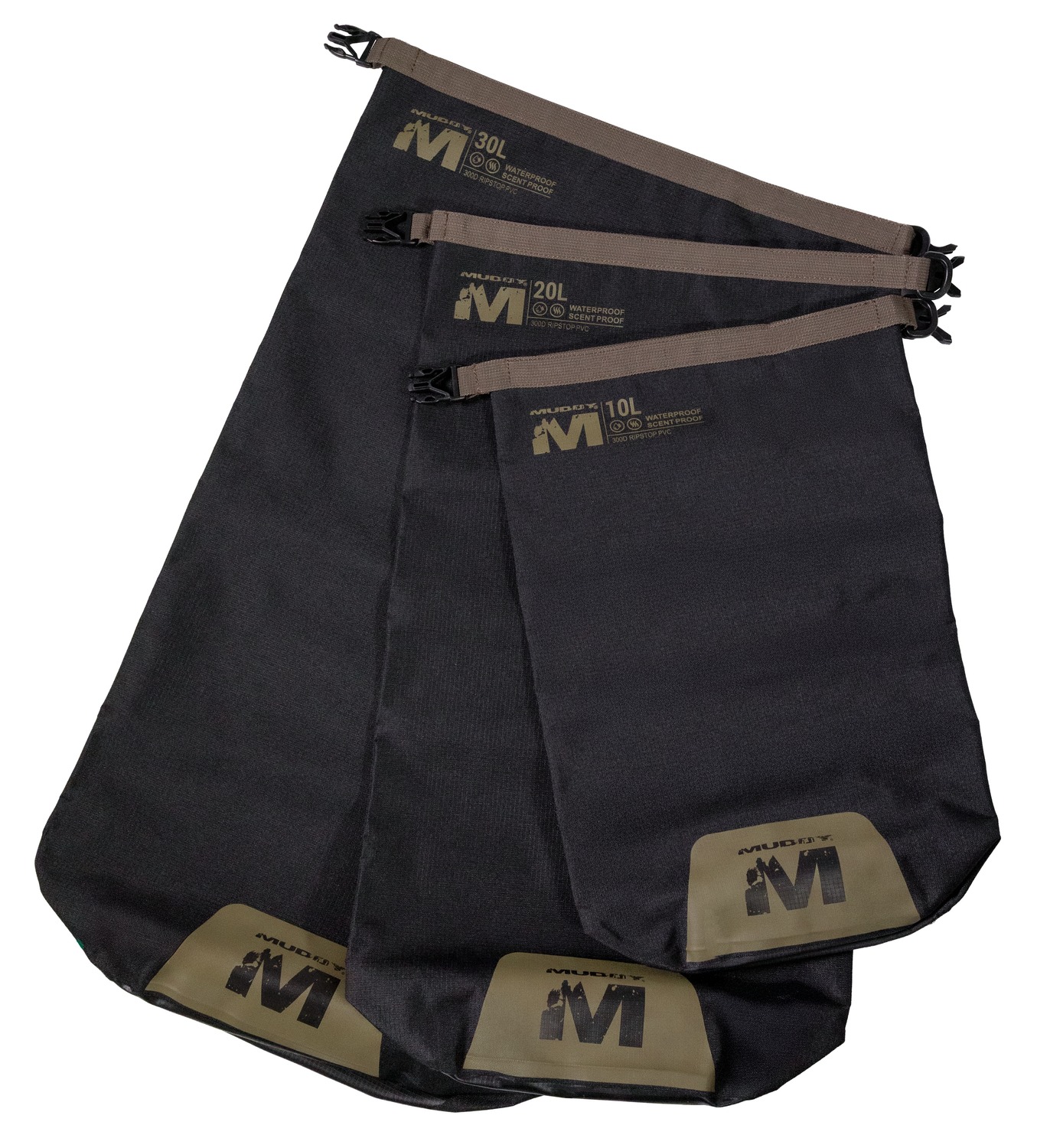 Muddy Waterproof Dry Bag Set Black