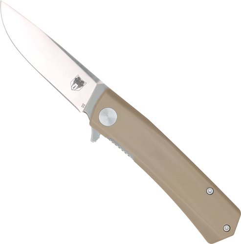 CobraTec CTSRPTAN Serpent Folder 3" D2 Blade G-10 Scales Tan - CobraTec Knives