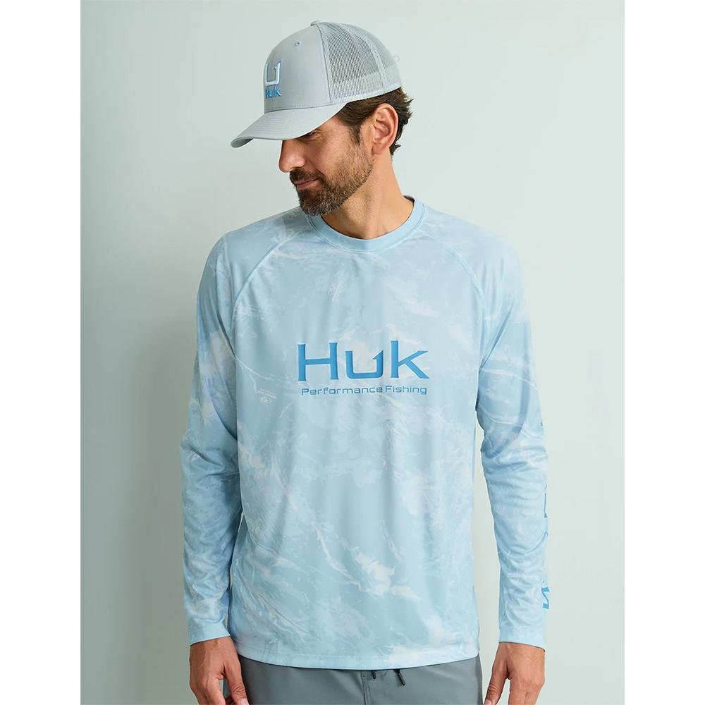 Huk H1200610-978-XXL Mossy Oak Pursuit Long Sleeve Shirt, 2XL, UPF 50+ - Marolina DBA HUK
