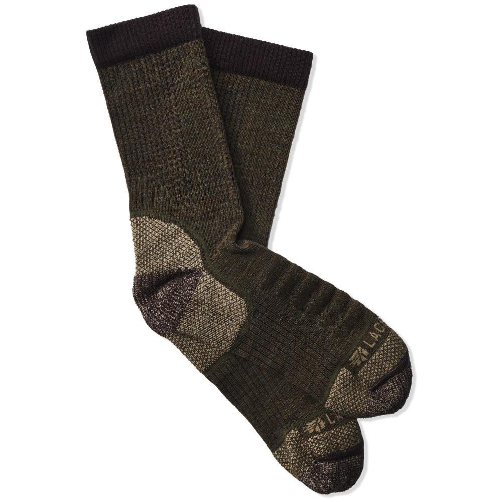 Buy Lacrosse 913326-L Men's Copper Merino Socks Lightweight Crew Olive Large online