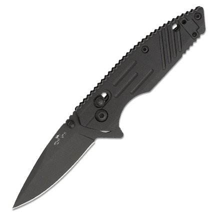 BEAR & SON MC-900-B7-B 3 5/8" Black Zytel Slide Lock D2 Blade Knife - Bear Archery
