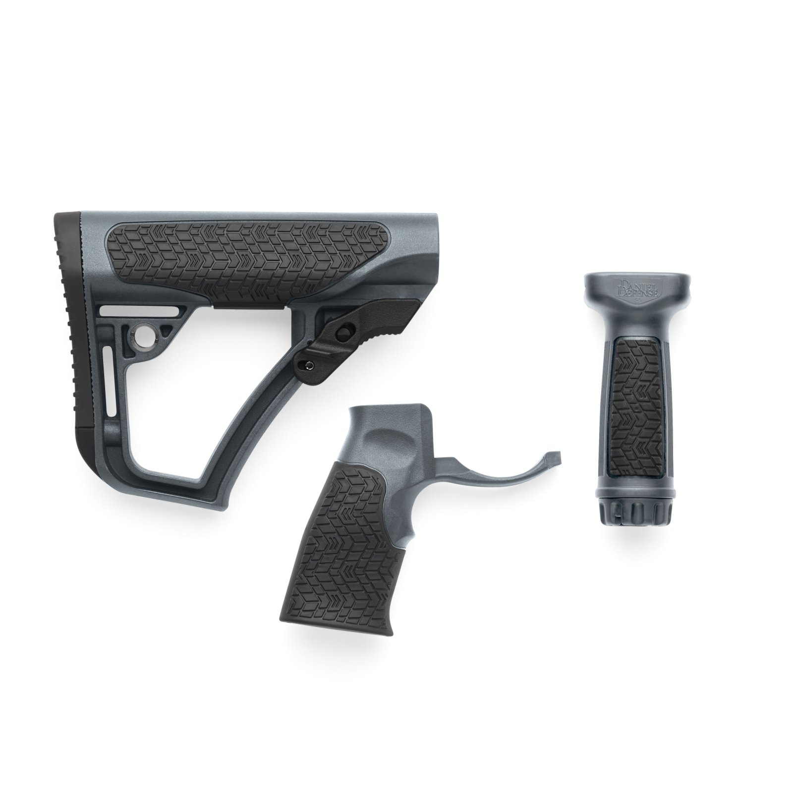Daniel Defense Stock, Grip & Foregrip Combo - DD Tornado Grey 28-102-06145-012 Accessories
