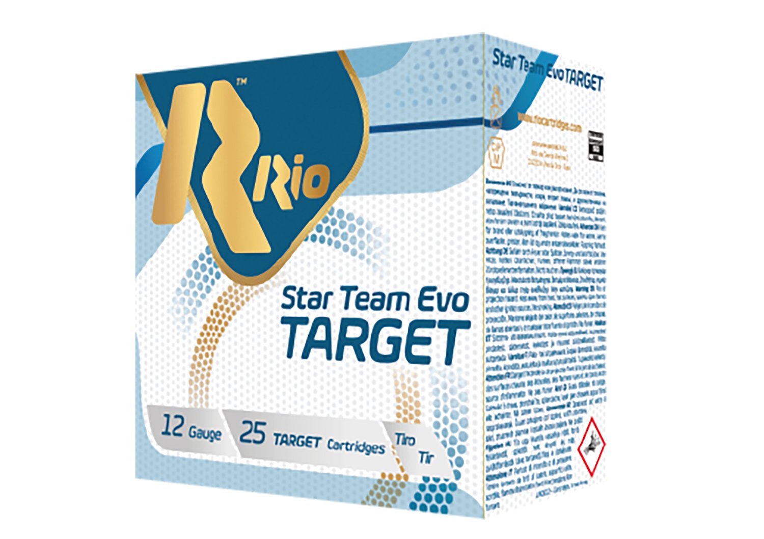 Rio Star Team Evo Training 24 Light Shotshells 12 ga 2-3/4 1200fps 7/8oz #7.5 25/ct - Rio Ammunition - 12 Gauge