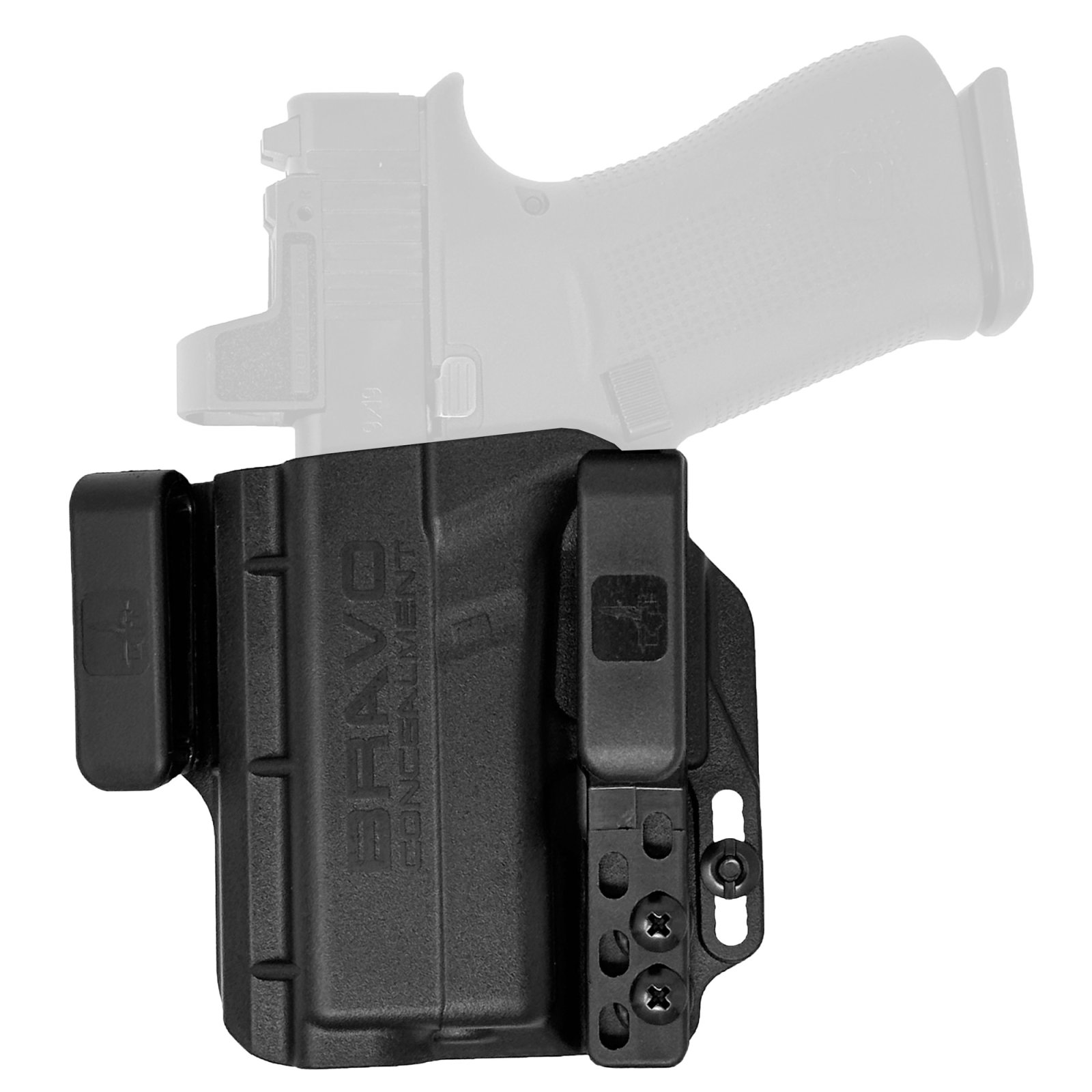 Bravo Concealment BC20-1006 IWB Holster, Left Hand, Glock 43/43X, Black - Bravo Company Manufacturing