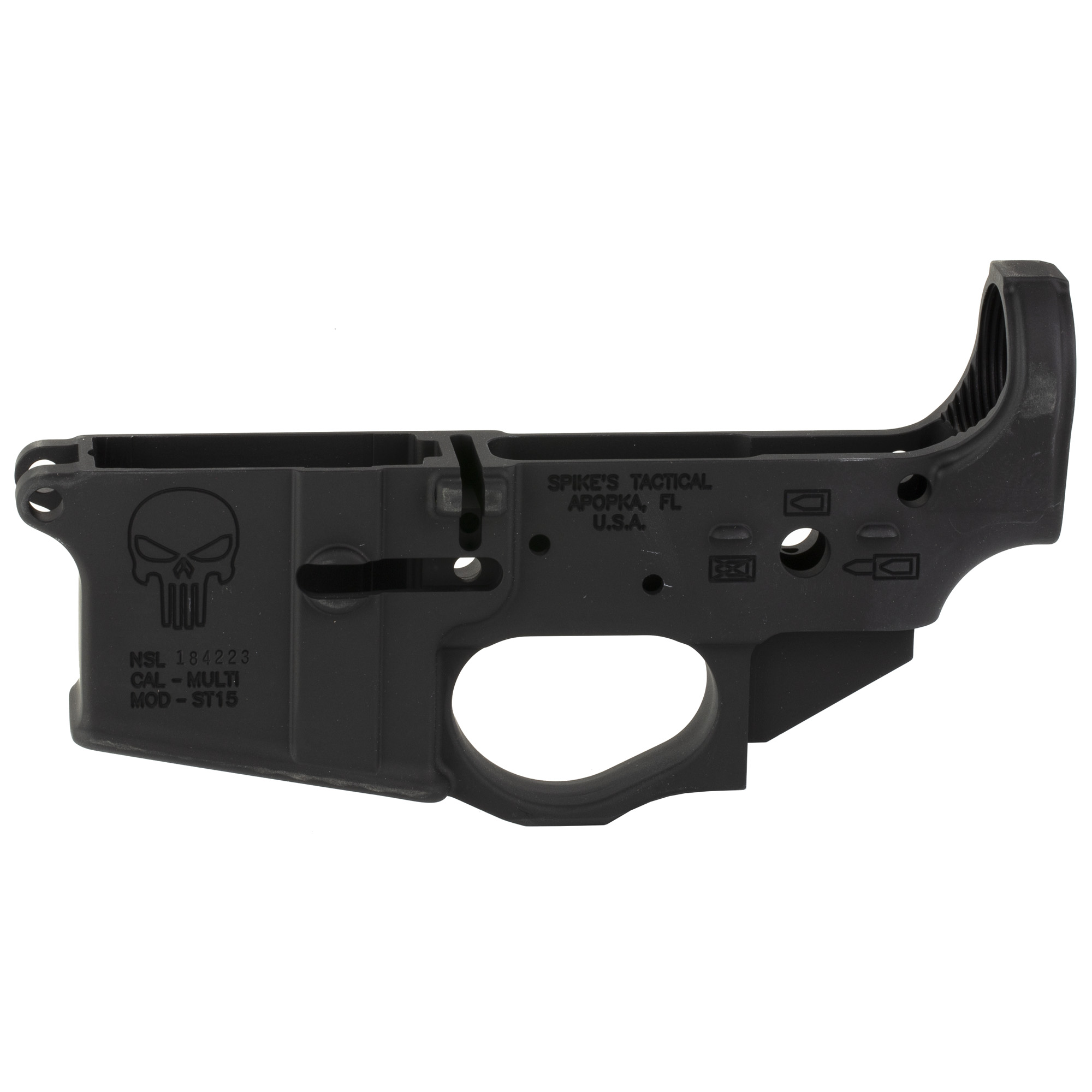 Spikes Tactical Punisher Lower Receiver Multi-Caliber Stripped AR-15