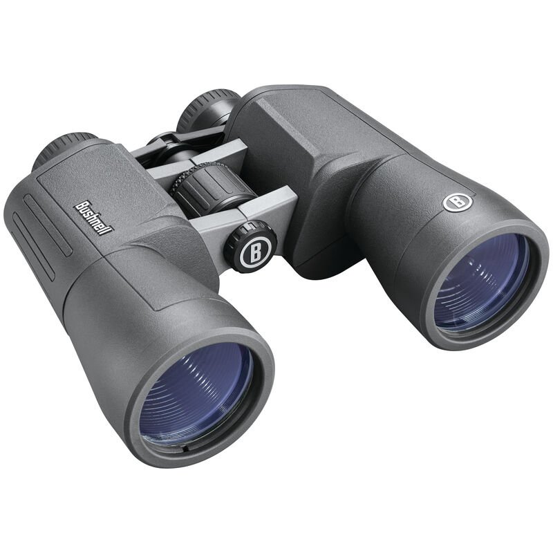 Bushnell Powerview 2 12x50mm Binoculars - BK-7 Porro Prism, Black Rubber Armor, Aluminum Chassis