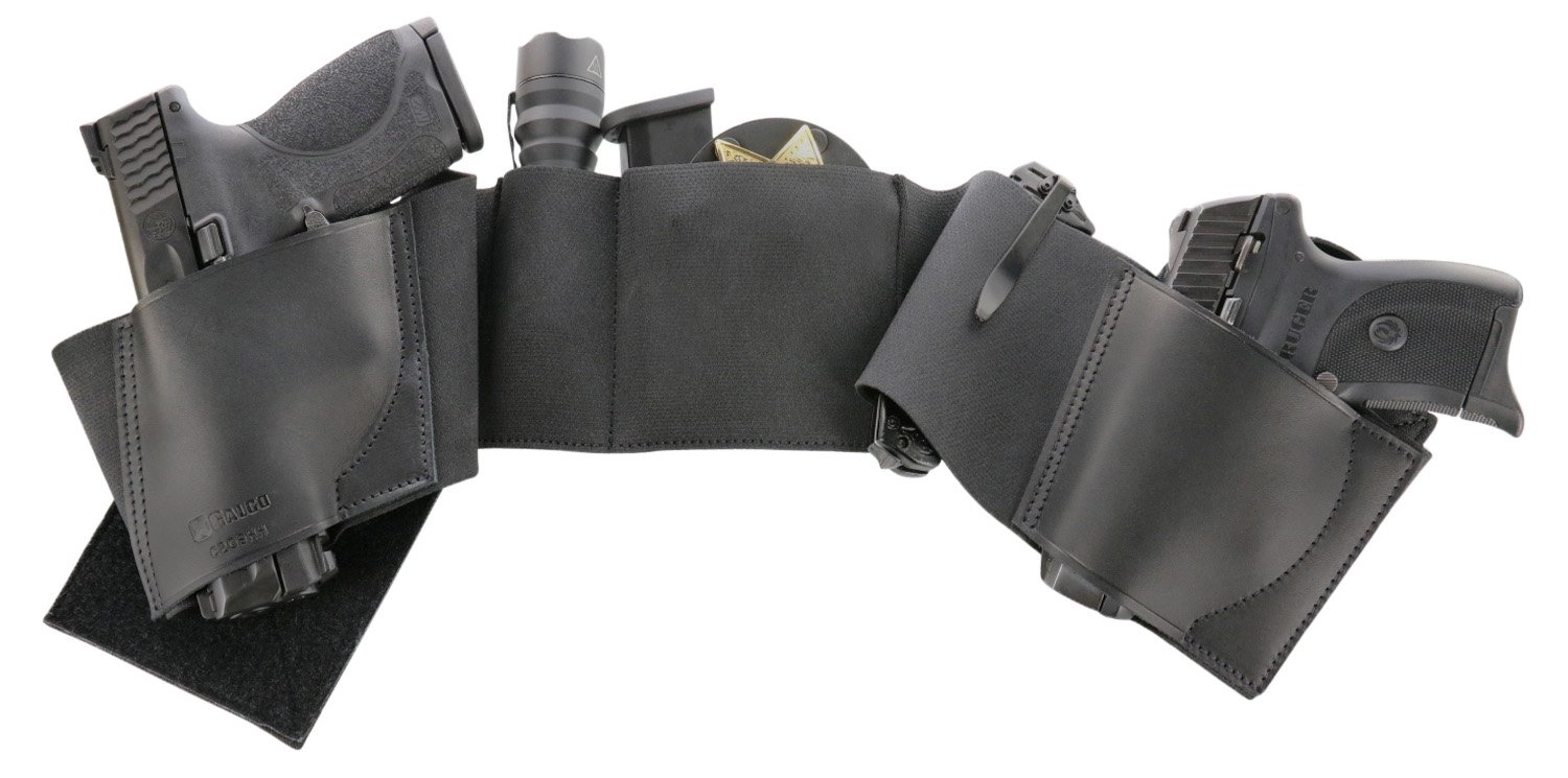 Galco UWBKSM2 UnderWraps 2.0 Black Small Leather/Nylon Belly Band Holster
