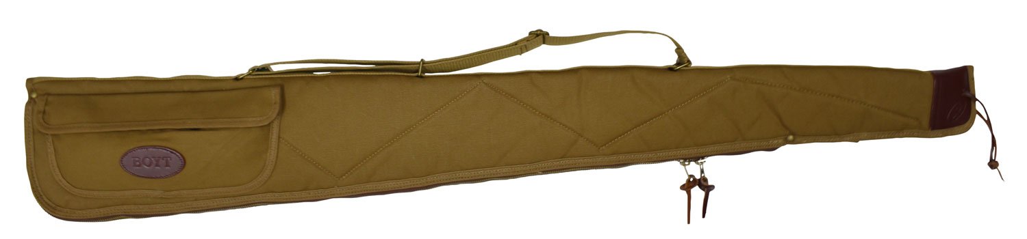 Boyt Harness OGC97PXL6 Alaskan Shotgun Case Khaki Canvas 52" Brass Zip - Boyt Harness Company - KHAKI