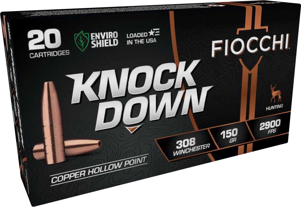 Fiocchi 308CHB Knock Down Enviro Shield 308 Win 150gr HP Ammo - Fiocchi - HOLLOW POINT
