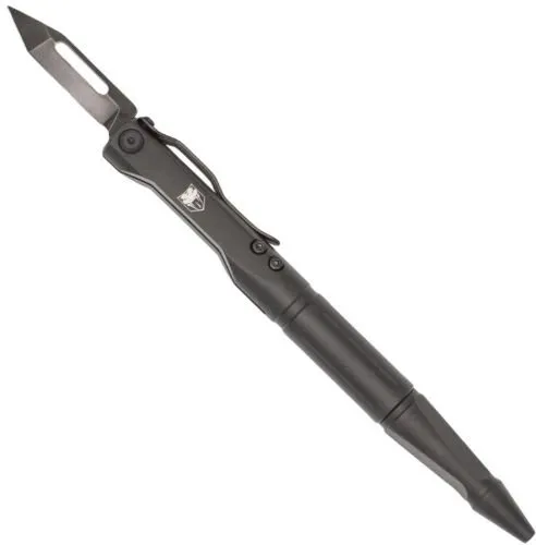 Cobratec CTSCBPKBLK Scribe Pen Knife 1.5 In Black Pocket Clip